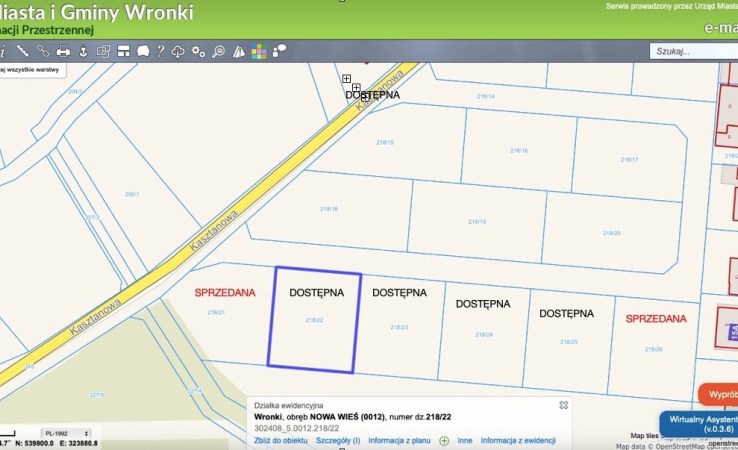 działka na sprzedaż - Wronki