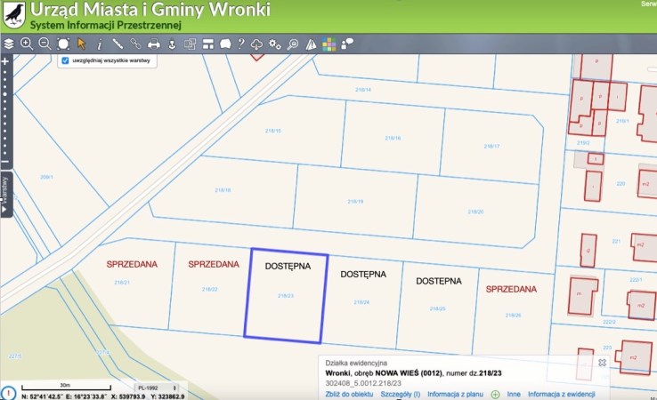 działka na sprzedaż - Wronki